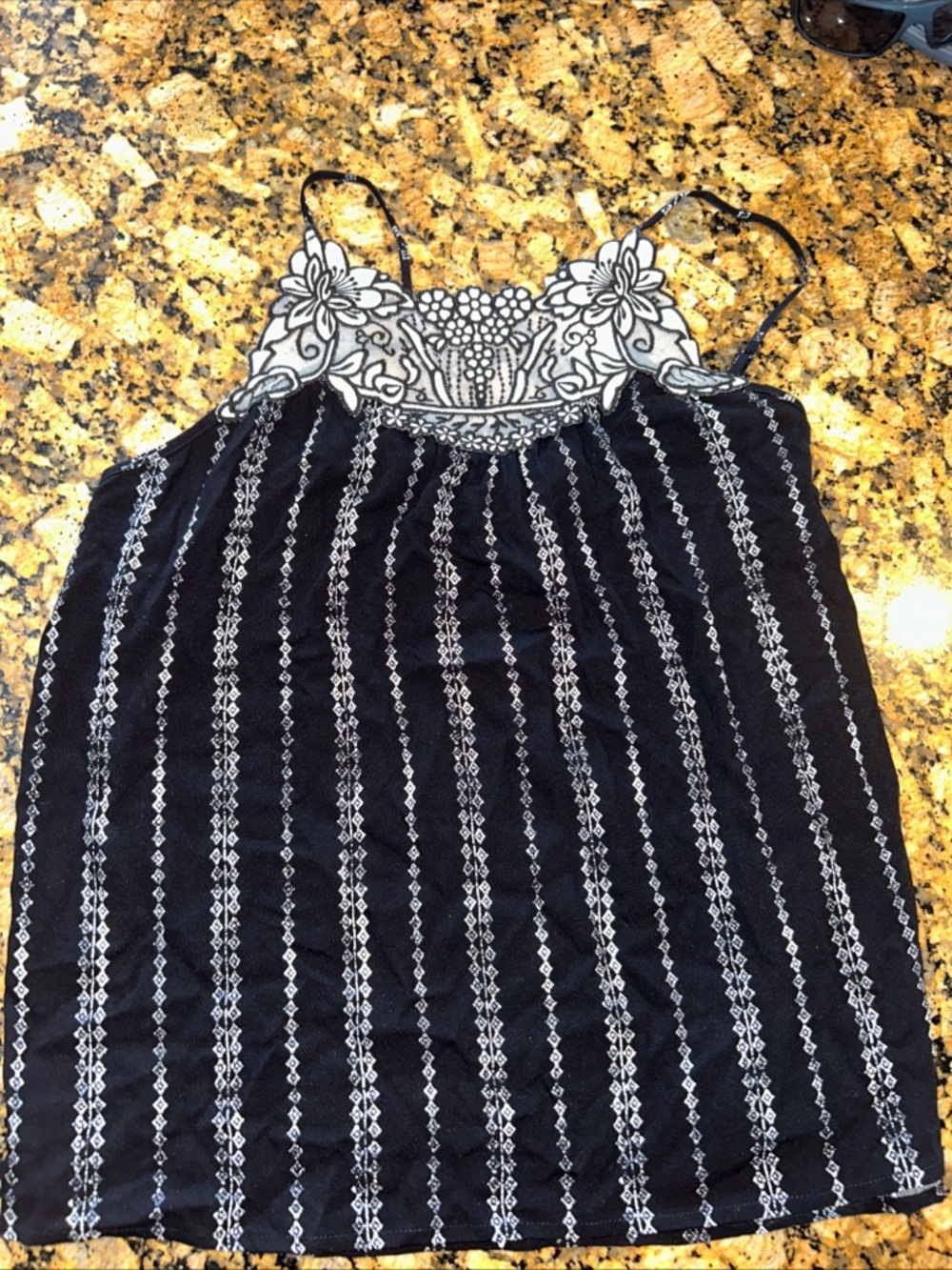 Maurices Black and White Patterned Cami